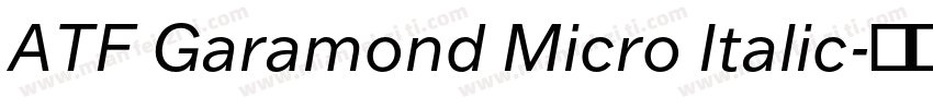 ATF Garamond Micro Italic字体转换
